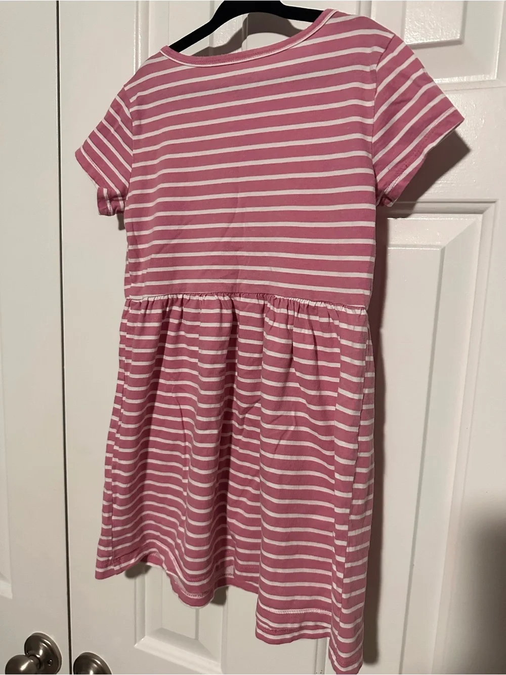 Carter's Pink and White Striped Short Sleeve Casual Dress